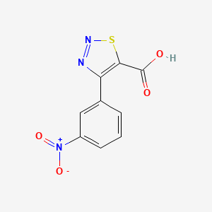 molecular formula C9H5N3O4S B15314047 4-(3-Nitrophenyl)-1,2,3-thiadiazole-5-carboxylic acid 