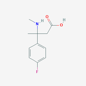 molecular formula C11H14FNO2 B15314083 3-(4-Fluorophenyl)-3-(methylamino)butanoic acid 