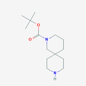 molecular formula C14H26N2O2 B153141 叔丁基 2,9-二氮杂螺[5.5]十一烷-2-羧酸酯 CAS No. 189333-03-7