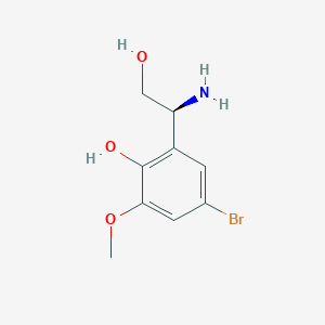 (s)-2-(1-Amino-2-hydroxyethyl)-4-bromo-6-methoxyphenol