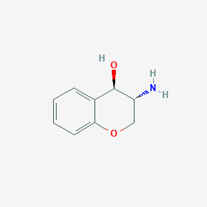 molecular formula C9H11NO2 B15314177 Trans-3-aminochroman-4-ol 