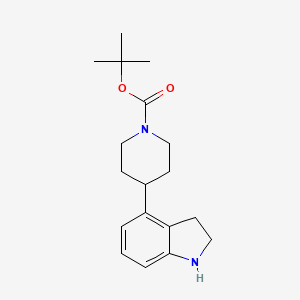 molecular formula C18H26N2O2 B15314183 tert-Butyl 4-(indolin-4-yl)piperidine-1-carboxylate 