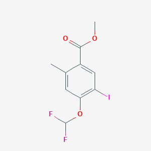 B1531419 4-Difluoromethoxy-5-iodo-2-methyl-benzoic acid methyl ester CAS No. 1418273-40-1