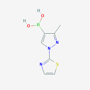 (3-Methyl-1-(thiazol-2-yl)-1H-pyrazol-4-yl)boronic acid