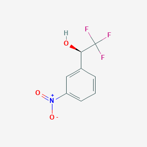 molecular formula C8H6F3NO3 B15314212 (I+/-R)-3-Nitro-I+/--(trifluoromethyl)benzenemethanol CAS No. 1135312-07-0