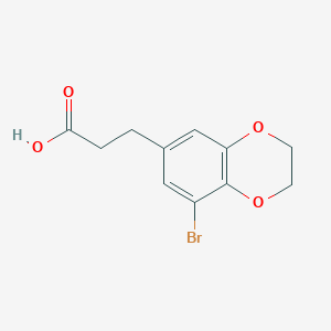 3-(8-Bromo-2,3-dihydrobenzo[b][1,4]dioxin-6-yl)propanoic acid