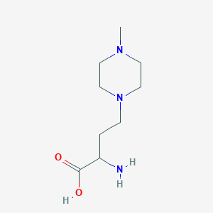 molecular formula C9H19N3O2 B15314282 2-Amino-4-(4-methylpiperazin-1-yl)butanoic acid 