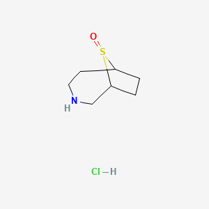 molecular formula C7H14ClNOS B1531429 9lambda4-Thia-3-azabicyclo[4.2.1]nonan-9-one hydrochloride CAS No. 2044712-81-2