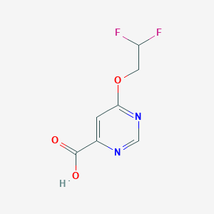 molecular formula C7H6F2N2O3 B1531430 6-(2,2-二氟乙氧基)嘧啶-4-羧酸 CAS No. 1872517-03-7