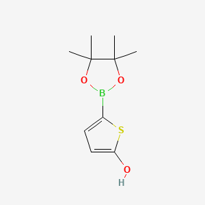 molecular formula C10H15BO3S B15314304 5-(Tetramethyl-1,3,2-dioxaborolan-2-yl)thiophen-2-ol 