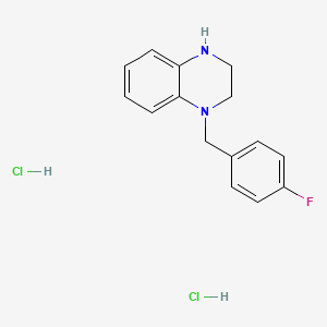 molecular formula C15H17Cl2FN2 B15314314 1-(4-Fluorobenzyl)-1,2,3,4-tetrahydroquinoxaline dihydrochloride 