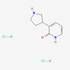 molecular formula C9H14Cl2N2O B15314315 3-(Pyrrolidin-3-yl)pyridin-2-ol dihydrochloride 