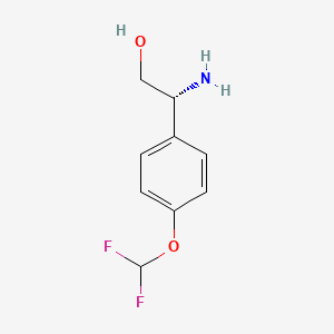 molecular formula C9H11F2NO2 B15314329 (r)-2-Amino-2-(4-(difluoromethoxy)phenyl)ethan-1-ol 