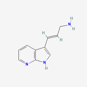 molecular formula C10H11N3 B15314342 3-(1h-Pyrrolo[2,3-b]pyridin-3-yl)prop-2-en-1-amine 