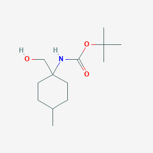 molecular formula C13H25NO3 B15314351 tert-butyl N-[1-(hydroxymethyl)-4-methylcyclohexyl]carbamate 