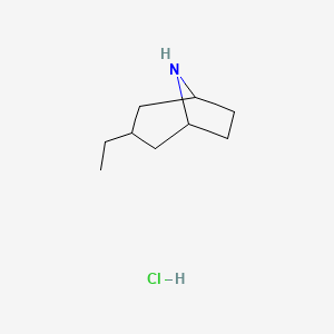 molecular formula C9H18ClN B1531436 3-Ethyl-8-azabicyclo[3.2.1]octane hydrochloride CAS No. 2098022-76-3