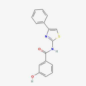 3-hydroxy-N-(4-phenyl-1,3-thiazol-2-yl)benzamide