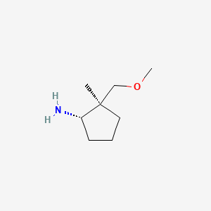 molecular formula C8H17NO B15314371 rac-(1R,2R)-2-(methoxymethyl)-2-methylcyclopentan-1-amine,cis 