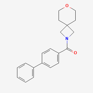 molecular formula C20H21NO2 B15314374 2-{[1,1'-Biphenyl]-4-carbonyl}-7-oxa-2-azaspiro[3.5]nonane 