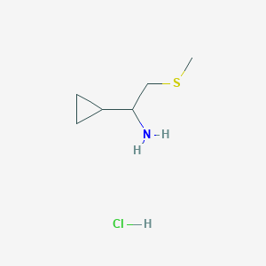 molecular formula C6H14ClNS B1531439 1-环丙基-2-(甲硫基)乙胺盐酸盐 CAS No. 2098012-95-2