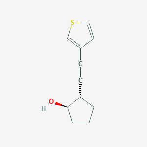 molecular formula C11H12OS B1531442 (1R,2S)-2-[2-(thiophen-3-yl)ethynyl]cyclopentan-1-ol CAS No. 2165556-78-3