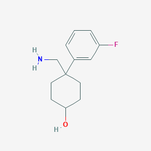 4-(Aminomethyl)-4-(3-fluorophenyl)cyclohexan-1-ol