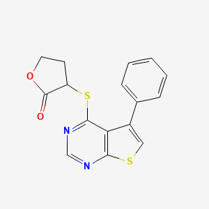 3-({5-Phenylthieno[2,3-d]pyrimidin-4-yl}sulfanyl)oxolan-2-one