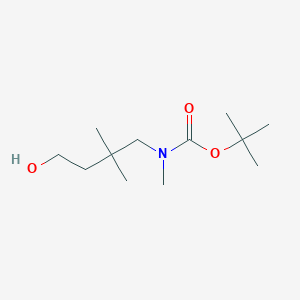 molecular formula C12H25NO3 B15314450 tert-Butyl (4-hydroxy-2,2-dimethylbutyl)(methyl)carbamate 