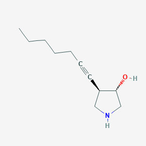 molecular formula C11H19NO B1531447 (3S,4R)-4-(hept-1-yn-1-yl)pyrrolidin-3-ol CAS No. 2165446-54-6