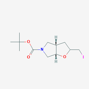 molecular formula C12H20INO3 B15314478 rac-tert-butyl (3aR,6aR)-2-(iodomethyl)-hexahydro-2H-furo[2,3-c]pyrrole-5-carboxylate 