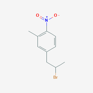 molecular formula C10H12BrNO2 B15314508 4-(2-Bromopropyl)-2-methyl-1-nitrobenzene 