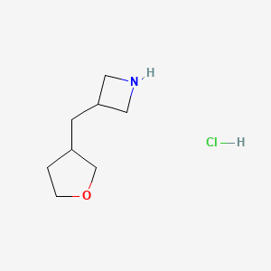 molecular formula C8H16ClNO B1531451 3-[(Oxolan-3-yl)methyl]azetidine hydrochloride CAS No. 2098053-54-2