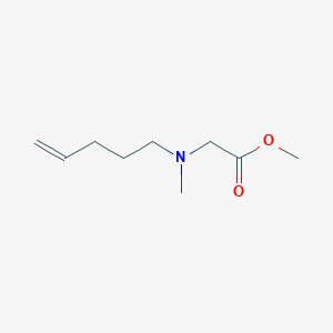 molecular formula C9H17NO2 B15314532 Methyl n-methyl-n-(pent-4-en-1-yl)glycinate 