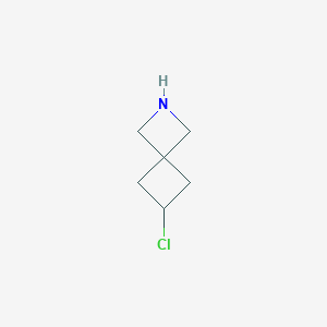 molecular formula C6H10ClN B15314557 6-Chloro-2-azaspiro[3.3]heptane 