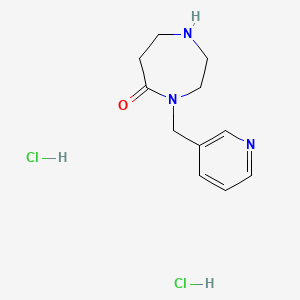 molecular formula C11H17Cl2N3O B1531456 4-[(Pyridin-3-yl)methyl]-1,4-diazepan-5-one dihydrochloride CAS No. 2097969-98-5
