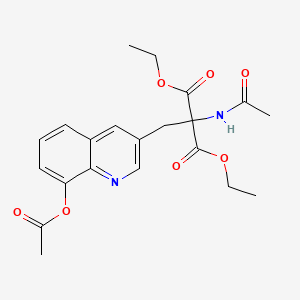 Diethyl 2-acetamido-2-[(8-acetyloxyquinolin-3-yl)methyl]propanedioate