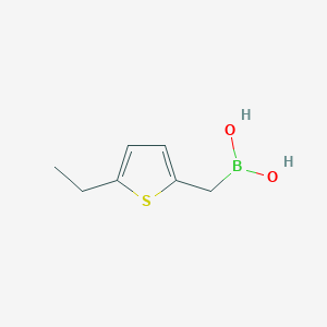 molecular formula C7H11BO2S B15314590 ((5-Ethylthiophen-2-yl)methyl)boronic acid 