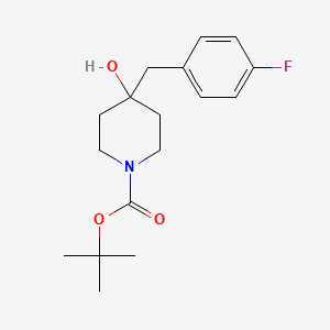 molecular formula C17H24FNO3 B15314591 Tert-butyl 4-(4-fluorobenzyl)-4-hydroxypiperidine-1-carboxylate 