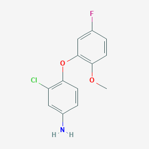 molecular formula C13H11ClFNO2 B1531464 3-Chloro-4-(5-fluoro-2-methoxyphenoxy)aniline CAS No. 847148-97-4