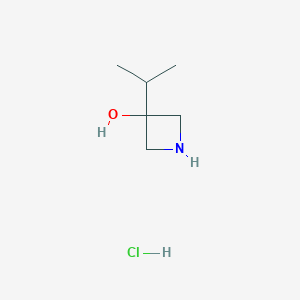 molecular formula C6H14ClNO B1531465 3-(Propan-2-yl)azetidin-3-ol hydrochloride CAS No. 848192-94-9