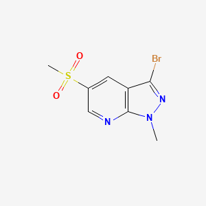 3-bromo-5-methanesulfonyl-1-methyl-1H-pyrazolo[3,4-b]pyridine