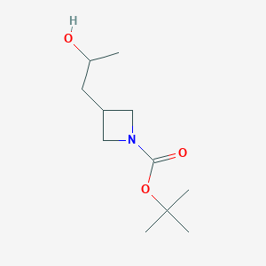 molecular formula C11H21NO3 B15314831 Tert-butyl 3-(2-hydroxypropyl)azetidine-1-carboxylate 