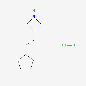 molecular formula C10H20ClN B1531493 3-(2-Cyclopentylethyl)azetidine hydrochloride CAS No. 2098072-77-4