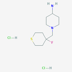 1-[(4-Fluorothian-4-yl)methyl]piperidin-4-amine dihydrochloride