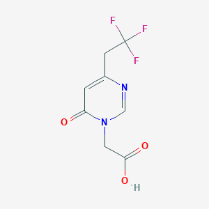 2-[6-Oxo-4-(2,2,2-trifluoroethyl)-1,6-dihydropyrimidin-1-yl]acetic acid