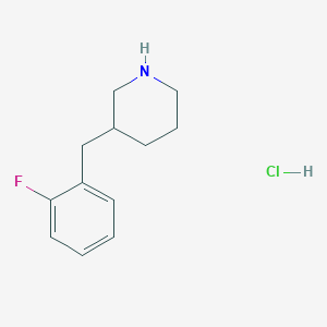 molecular formula C12H17ClFN B1531501 3-[(2-Fluorophenyl)methyl]piperidine hydrochloride CAS No. 745817-37-2