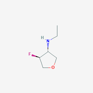 molecular formula C6H12FNO B1531504 (3R,4S)-N-ethyl-4-fluorooxolan-3-amine CAS No. 2165608-36-4