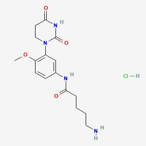 5-amino-N-[3-(2,4-dioxo-1,3-diazinan-1-yl)-4-methoxyphenyl]pentanamidehydrochloride