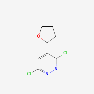 3,6-Dichloro-4-(oxolan-2-yl)pyridazine