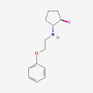 molecular formula C13H18FNO B1531508 (1R,2R)-2-fluoro-N-(2-phenoxyethyl)cyclopentan-1-amine CAS No. 2165440-01-5